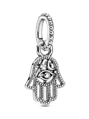 Pandora Moments Sterling Silver Protective Hamsa Hand Eye Dangle Charm